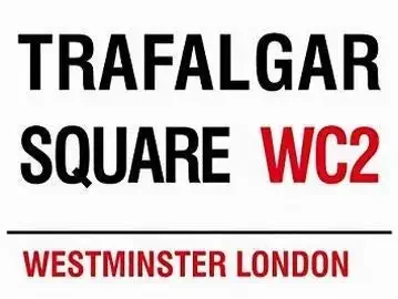 New Tin Sign MIN90547 London Street Sign -Trafalgar Square Metal Sign for Wall Decor Wall Decor Signs Retro Metal Poster