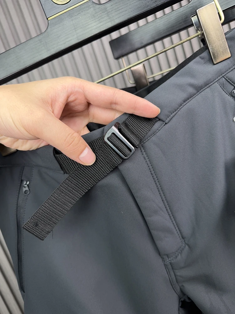 الرجال Fce اصطف Thiened لينة ell عارضة السراويل الخريف الشتاء الدافئة مستقيم الساق عمال Faion الحضرية Sle اللون