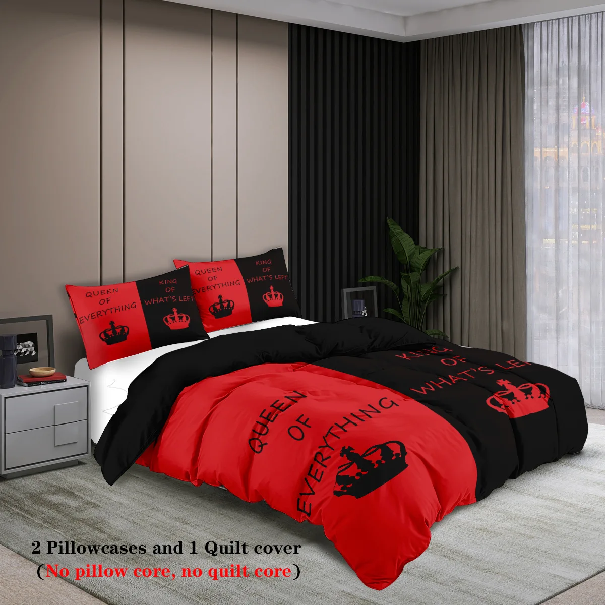 Bedding Set 3Pcs King Queen Size Pattern Warm  Dark color Cover with 2 Pillowcase Single Double soft Cover for Bedroom Decor