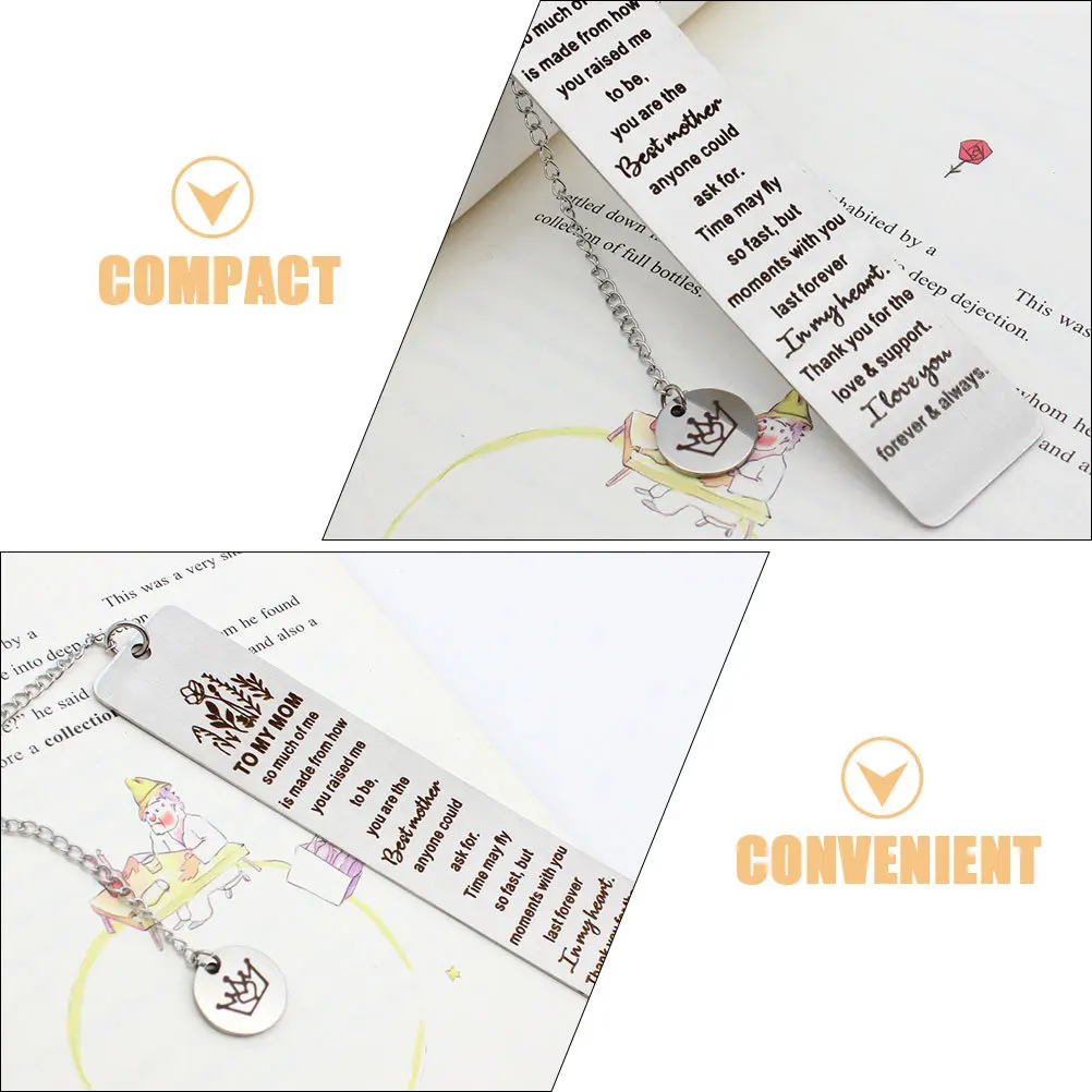 

Metal Bookmark for Book Lovers Stylish Thin Strong Stainless Steel Book Mark Compact Portable Reader Gift for Women Teens