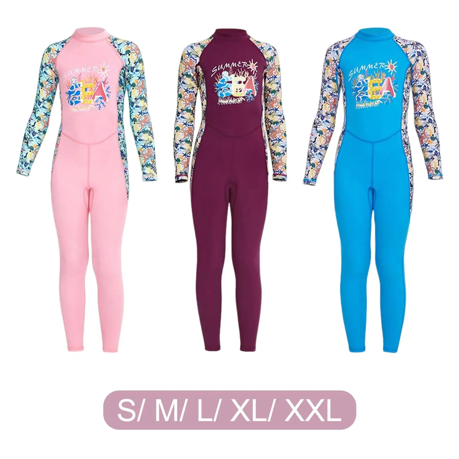 

Kids Wetsuit Swimsuit Full Body Long Sleeve Full suits Wet Suit for Water Sports