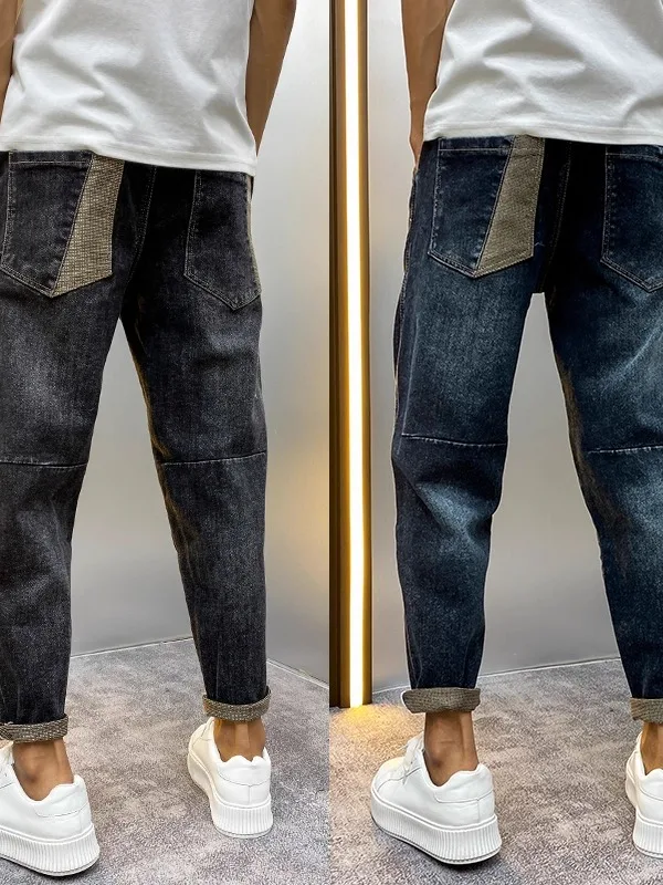 

Мужские джинсы свободного кроя, повседневные, в стиле «гарем», из смесового хлопка, для работы, осенне-весенние, бренд Faion, модель Harlan Sle