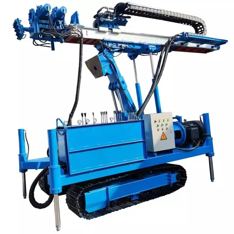 Jet Grouting Drill Rig New Design Multifunction Drilling Unit for Bolting DTH Hammer Rotary Percussive Drilling