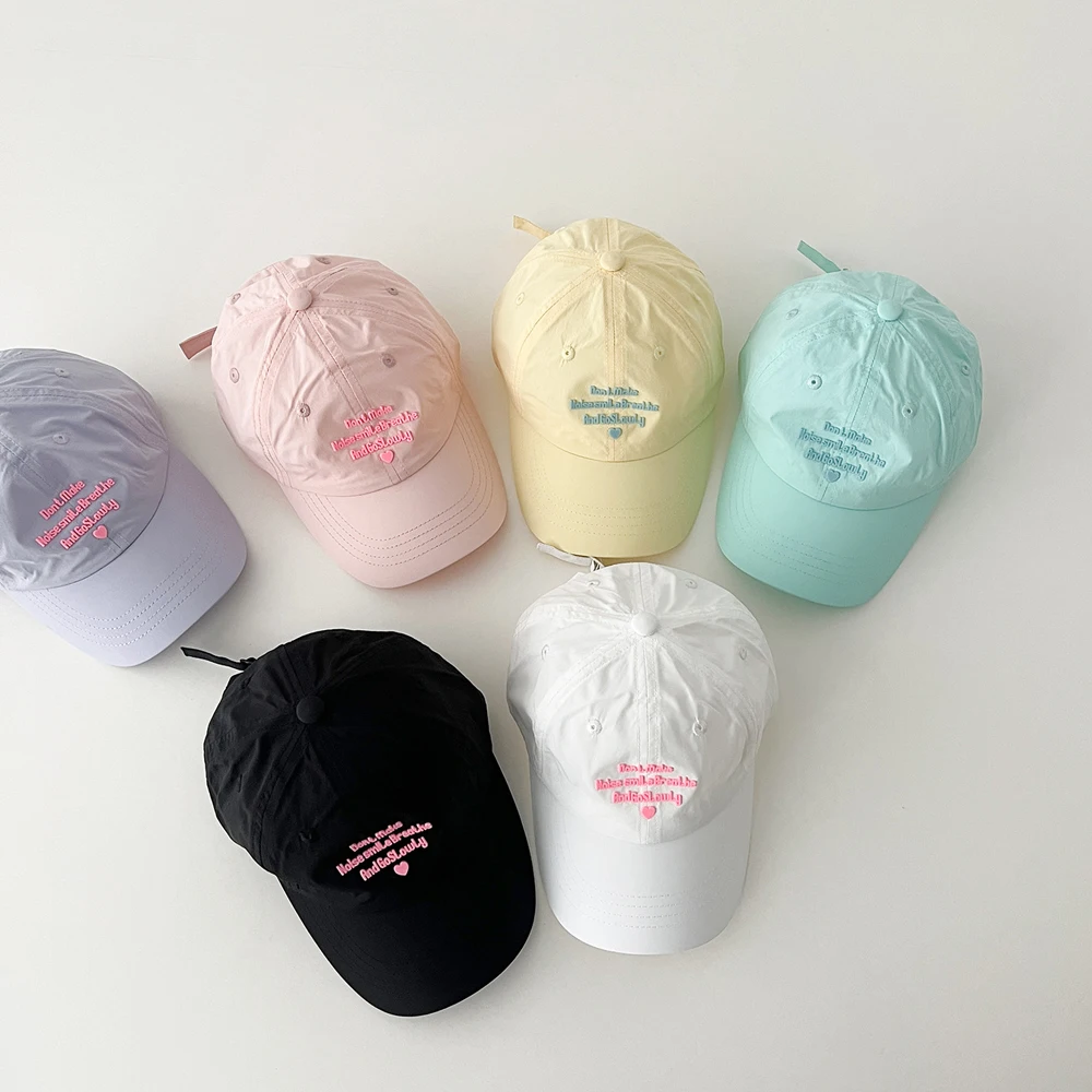 

Summer Fashion Kids Boys Girls Baseball Caps Letter Pattern Thin Breathable Quick Drying Baby Sun Hats Children Peaked Hat
