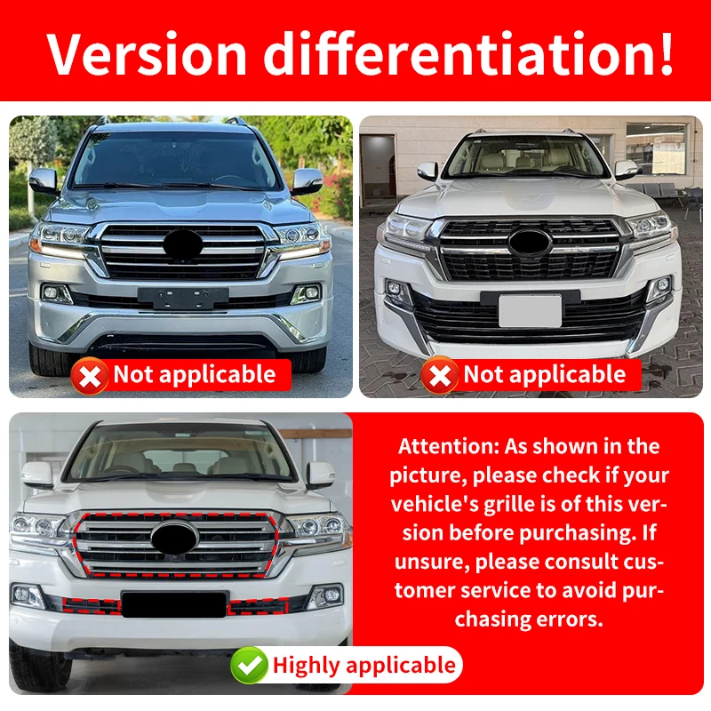 For Toyota Land Cruiser 200 LC200 J200 2016-2021 Grille Bug Mesh Guard Insect Screen ABS Stainless Steel Engine Bay Protection