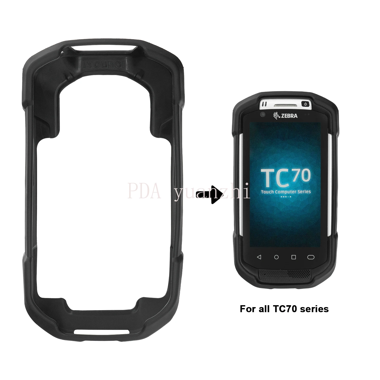 

Protective Rubber Case for Zebra Motorola TC70 TC72 TC75 TC77 TC70X TC75X,Free Shipping