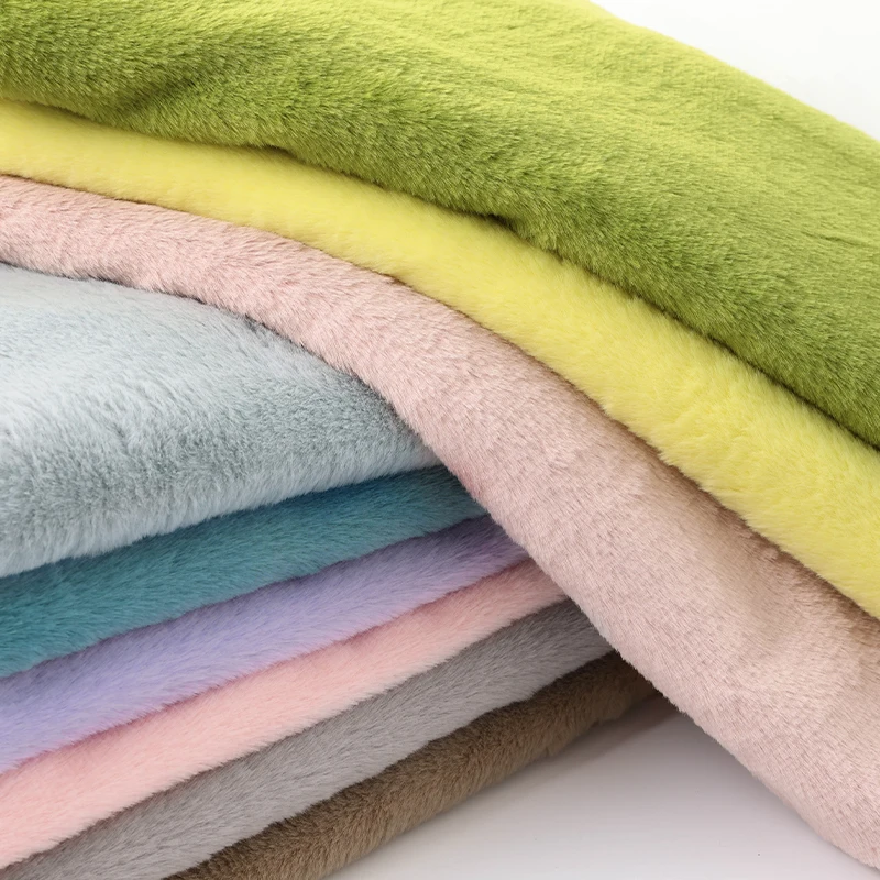 High quality Imitation Rabbit Fur Fabric Soft Short Plush For Plush Toys Fabric Scarf, Doll Background Display Cloth 50x50cm/1m