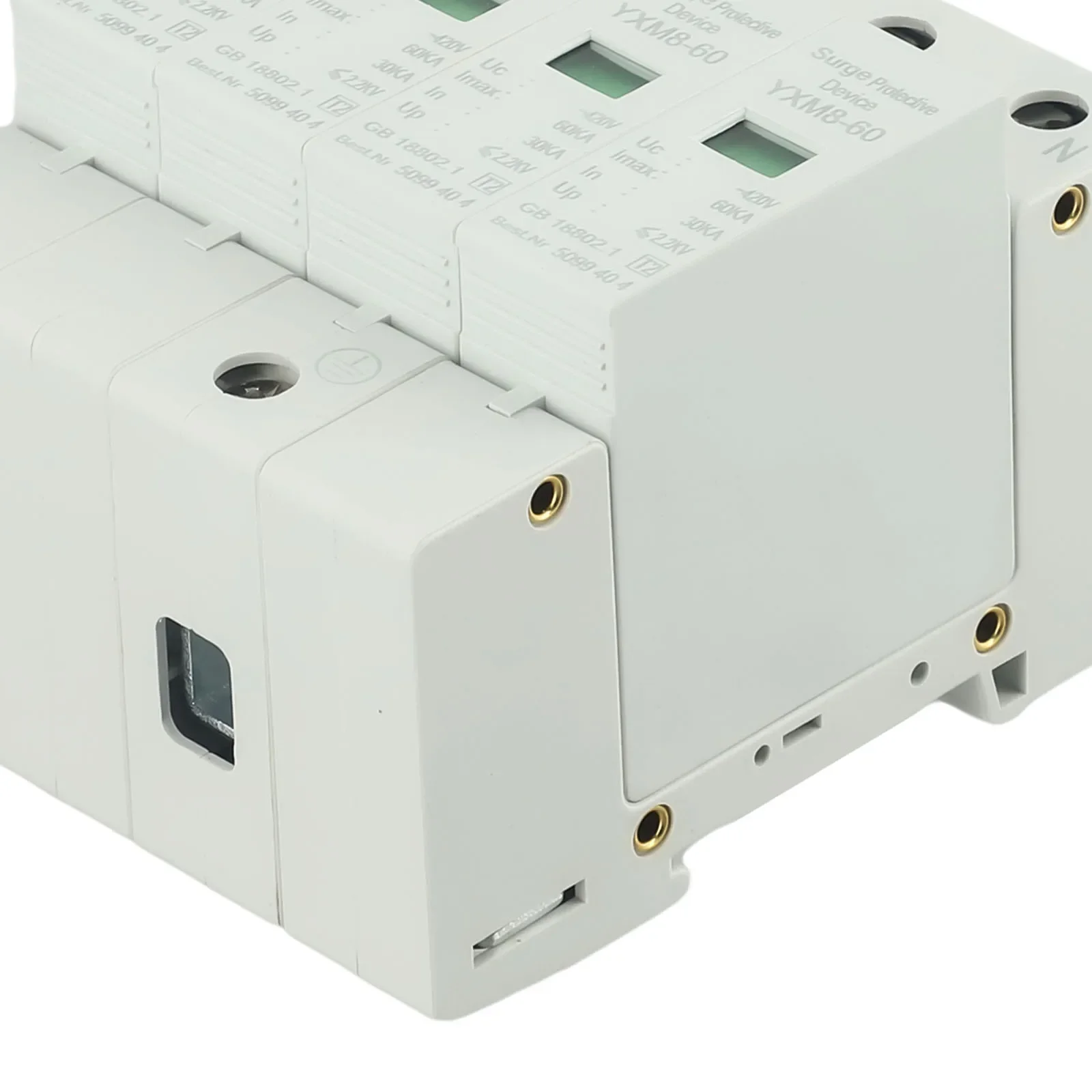 

4P 30KA-60KA Surge Protective Device Lightnings Protection Surge Arrester 420VAC 4 Pole Surge Voltage Protection 60KA 30KA