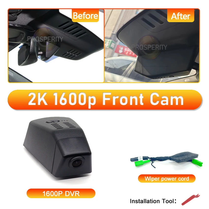 Nieuw! Dashcam voor Volvo XC40 Pure Electric versie 2021-2025 voor Volvo XC40 2023-2025 Wifi Dashcam Camera Auto DVR plug and play