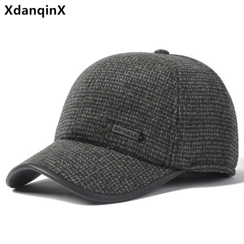 

Snapback Cap New Winter Plush Thickened Warm Baseball Caps For Men Coldproof Earmuffs Hats Cycling Sports Golf Cap Free Shipping