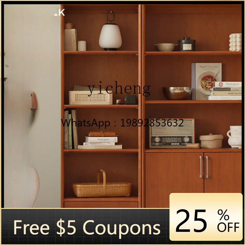 

ZZ Solid Wood Bookcase Narrow Cherrywood Simple Floor Bookshelf Storage Clothes Closet Storage
