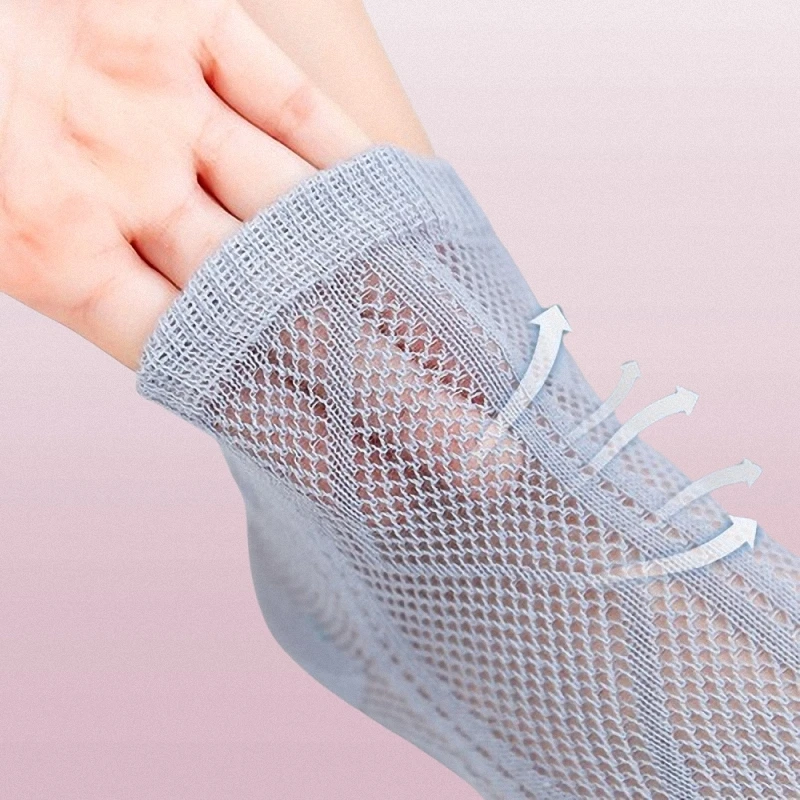 Chaussettes respirantes à bouche peu profonde pour hommes, chaussettes décontractées fines, maille assortie, confortables, document solide, courtes, été, nouveau, 5/10, 2024 paires