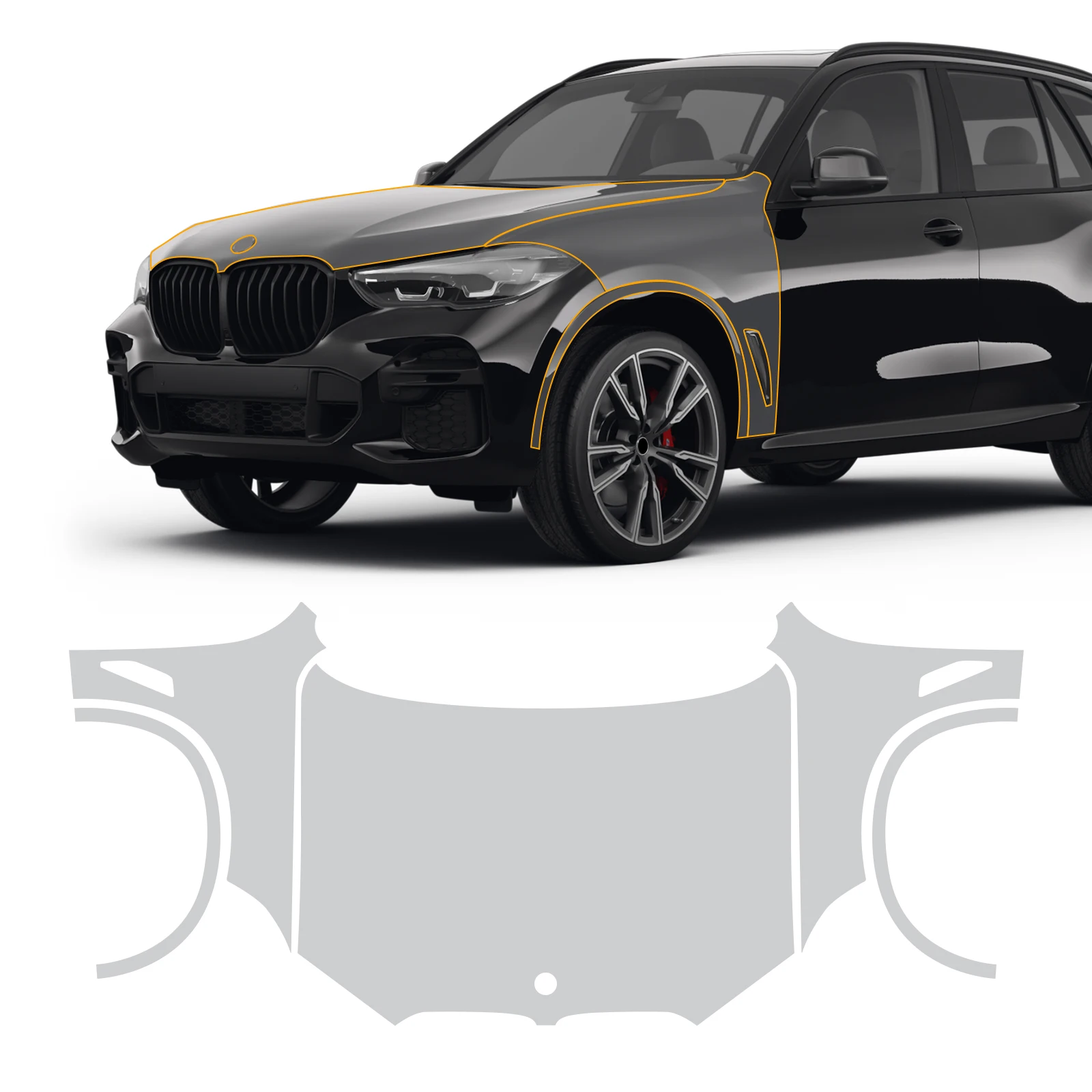 Tpu Transpare Film for BMW X5 M SPORT 2019-2023 Car Engine Door Fender Rear Anti-collision Car Body Paint PPF Protection Film