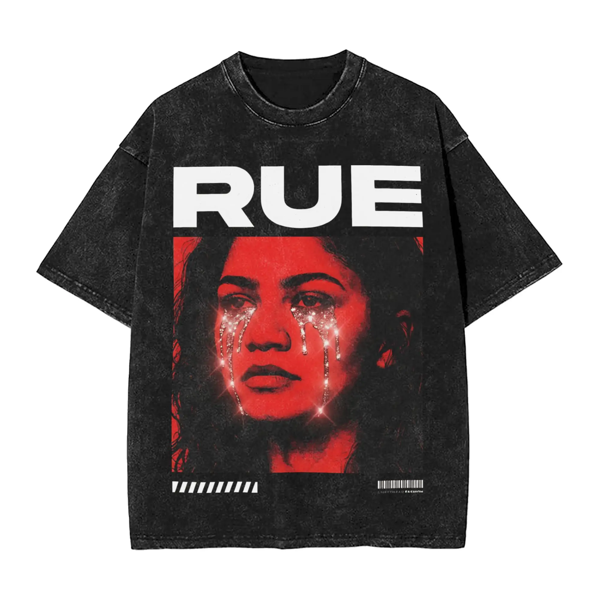 Harajuku Washed Shirt Ruby Rue Zendaya Merch Vintage T Shirt High Street  Streetwear Cotton Printed Tops Tees