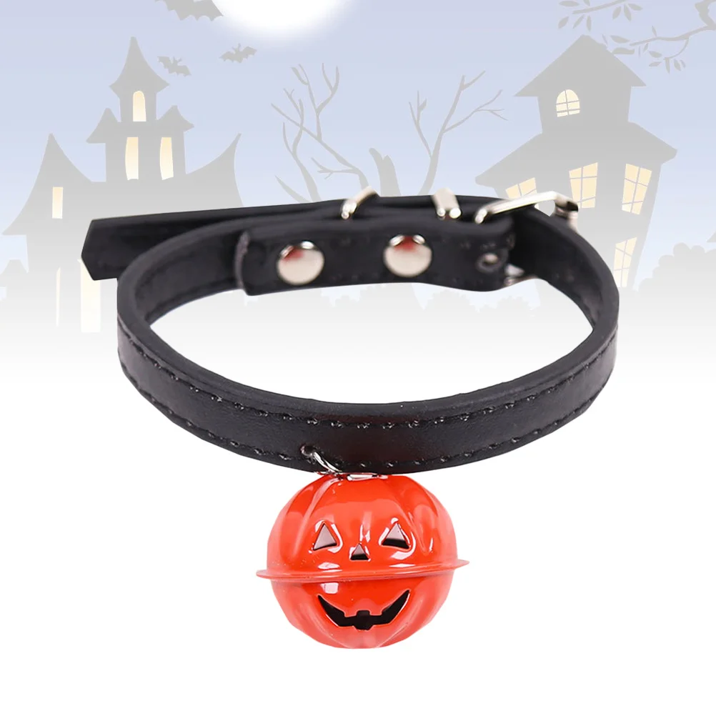 

Delicate Pumpkin Bell Collar Adjustable Halloween Party S Durable Designer Fabric Comfortable Neck Stylish Pumpkin Design