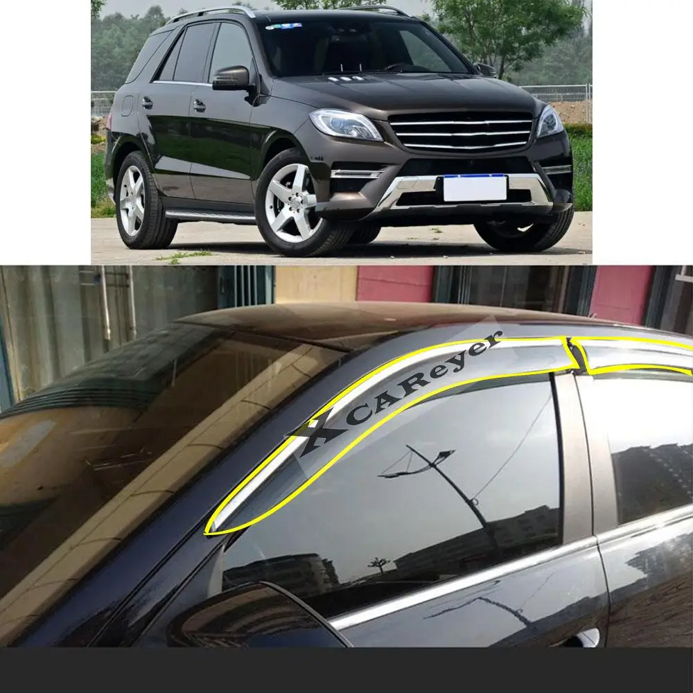 For Benz ML 320 350 400 550 W166 W164 2012 2013 2014 2015 Car Sticker Plastic Window Glass Wind Visor Rain/Sun Guard Vent