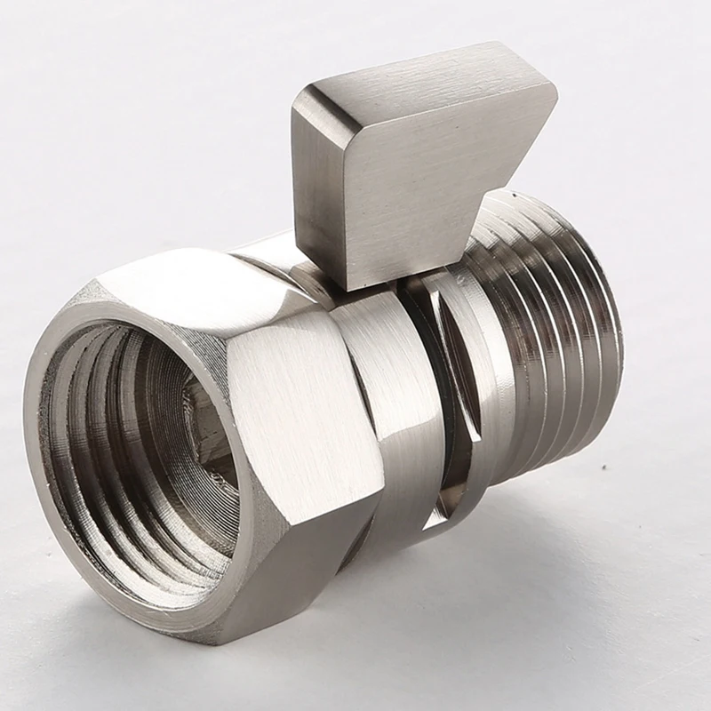 Shower Head Flow Control Valve, Straight-Way Valve 4 Points G1/2 Switch Valve, Switch Shower Stop Valve