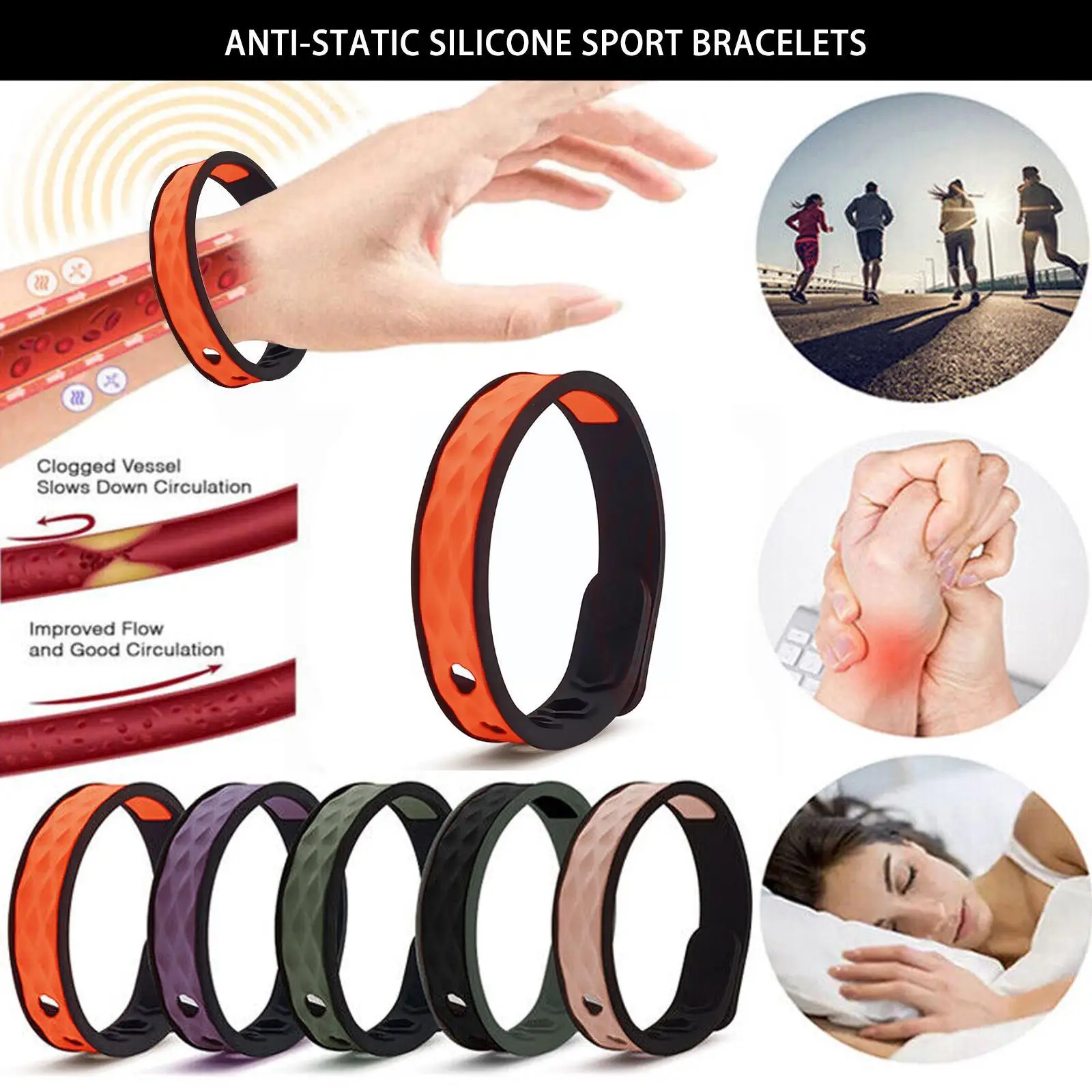 Power Ionics Bracelet Prism 2000 Ions Titanium Germanium Bracelet Balance Human Power Balance Bracelet Wristband