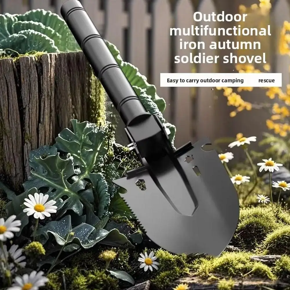 Survival Shovel Multi-Tool, Portable Engineer Shovel for Disaster Recovery,Car Emergency,Camping,Digging,and Gardening