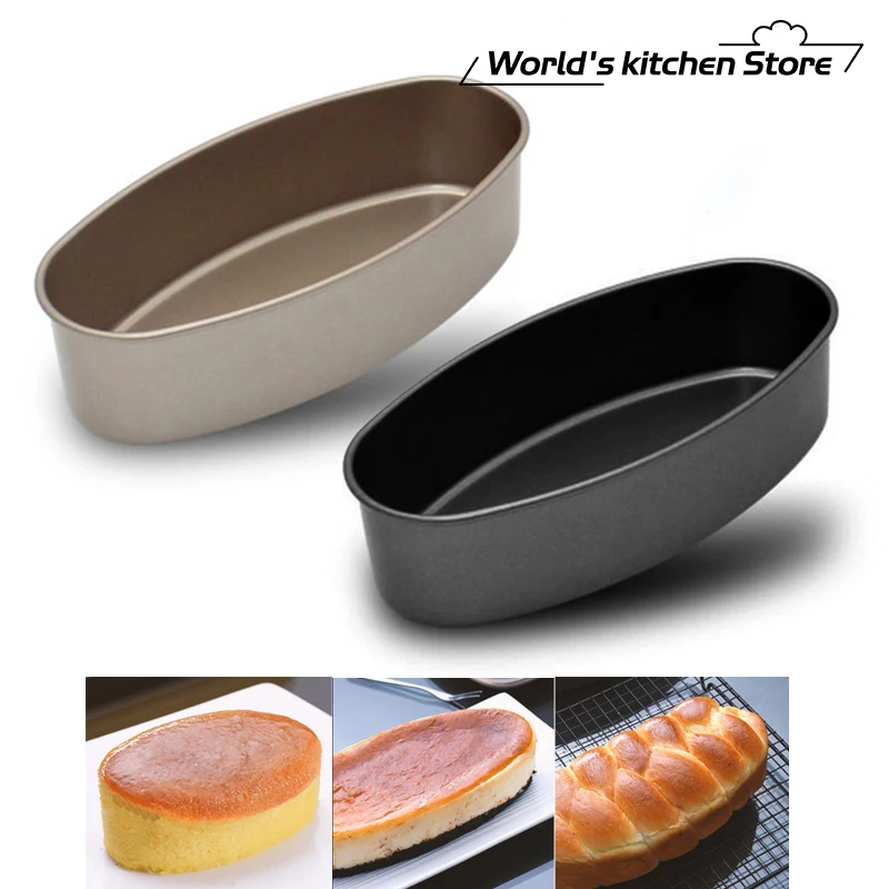 nonstick bakeware oval shape baking pan bread loaf mold deep cheesecake mould tin aluminum metal cake pan cake mold molds