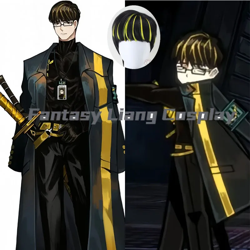 Game Limbus Company Chapter 9 Vespa Cosplay Costume Wig Full Set Men Uniform Outfit For Halloween Carnival Dress Up Comic Com