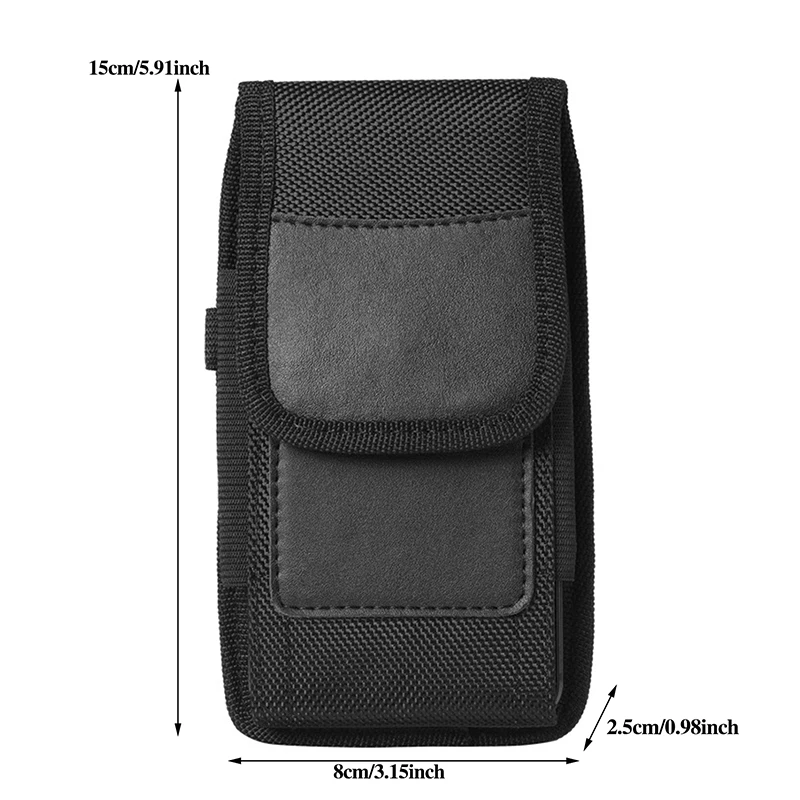 Mobile Phone Vertical/horizontal Bag For 3.5-6.3 Inch Mobile Phone Vertical Nylon Case 2024 New Phone Bag Belt Waist Bag