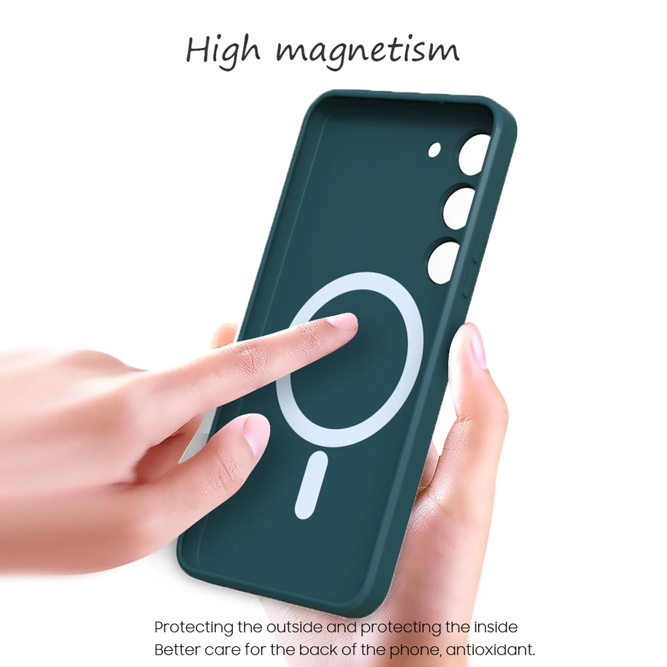 Funda magnética a prueba de golpes para Samsung Galaxy S25 S23 S22 S21 S26 Plus S24 FE A56 A55 A54 A36 A35 A16, cubierta trasera protectora 2