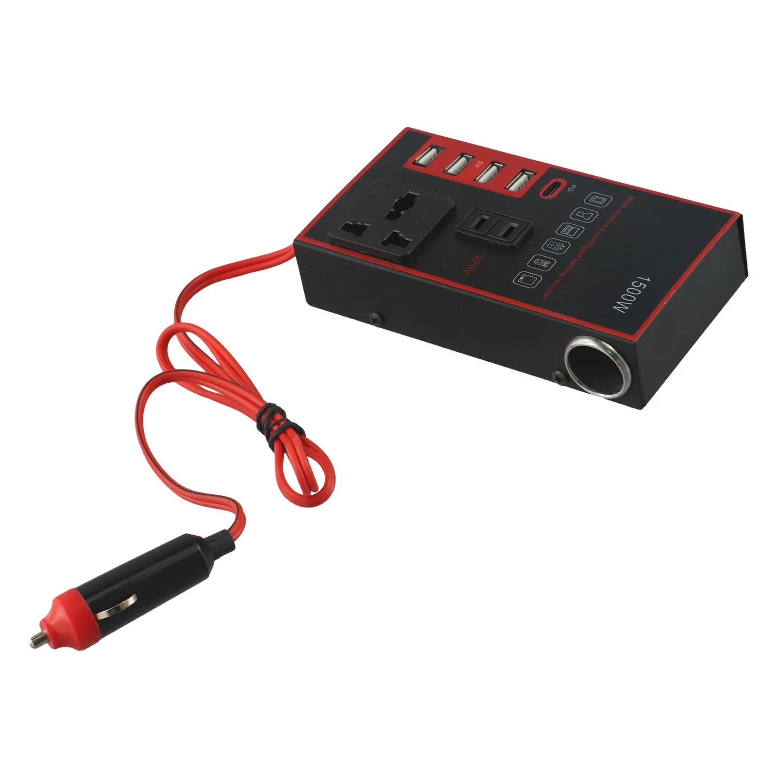 DC To AC Converter 80CM Cable Length 12V 24V To DC 220V Converter for smart Display Stable Current for smart Automatic for