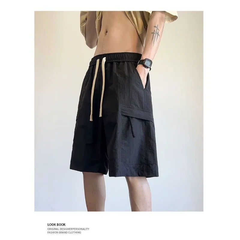 

Men's Loose Cargo Shorts Multi-Pocket Drawstring Waist Casual Daily Streetwear Shorts