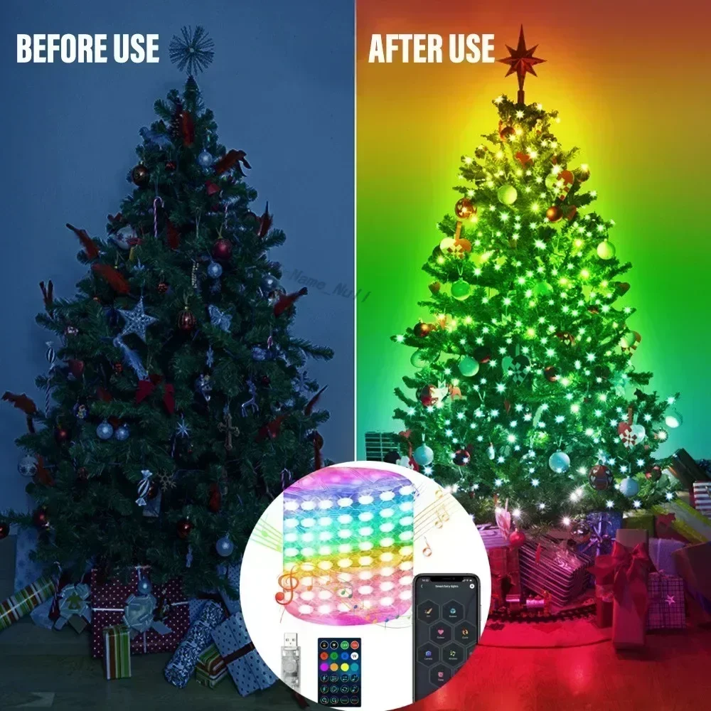 

5/10M/20M Christmas Strip Light String Garland Lights Christmas Tree Ornament Holiday Lighting Navidad Decor Wedding Decor Light