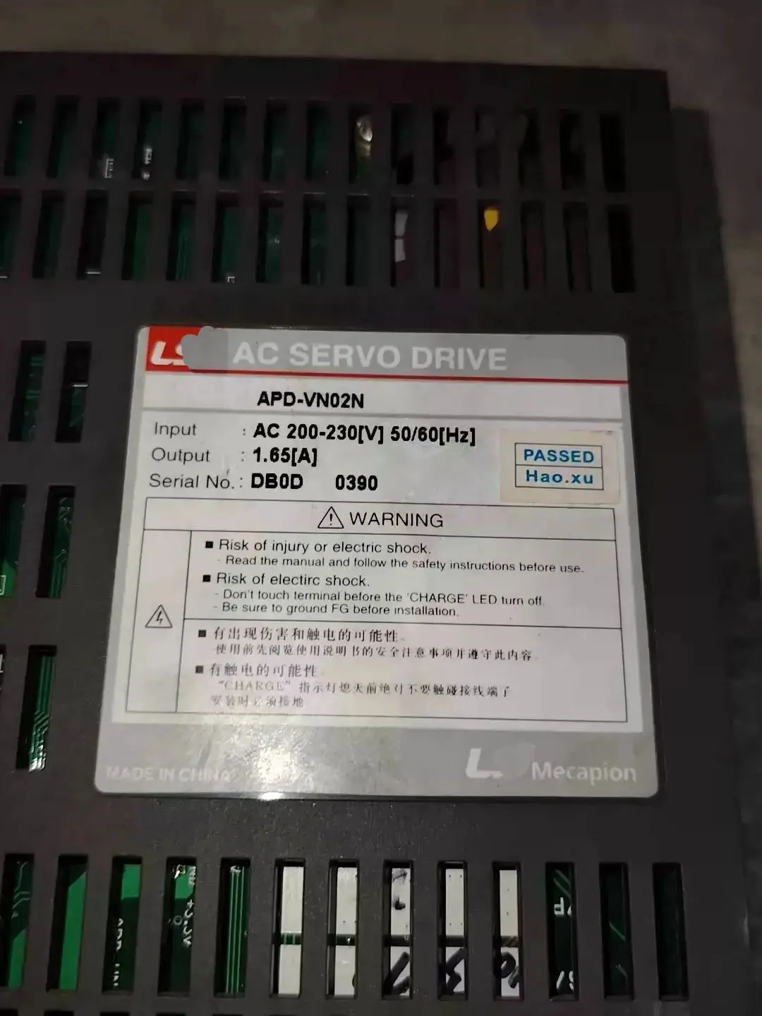 APD-VN02N APM-SBN02ADK Серводвигатель для LS