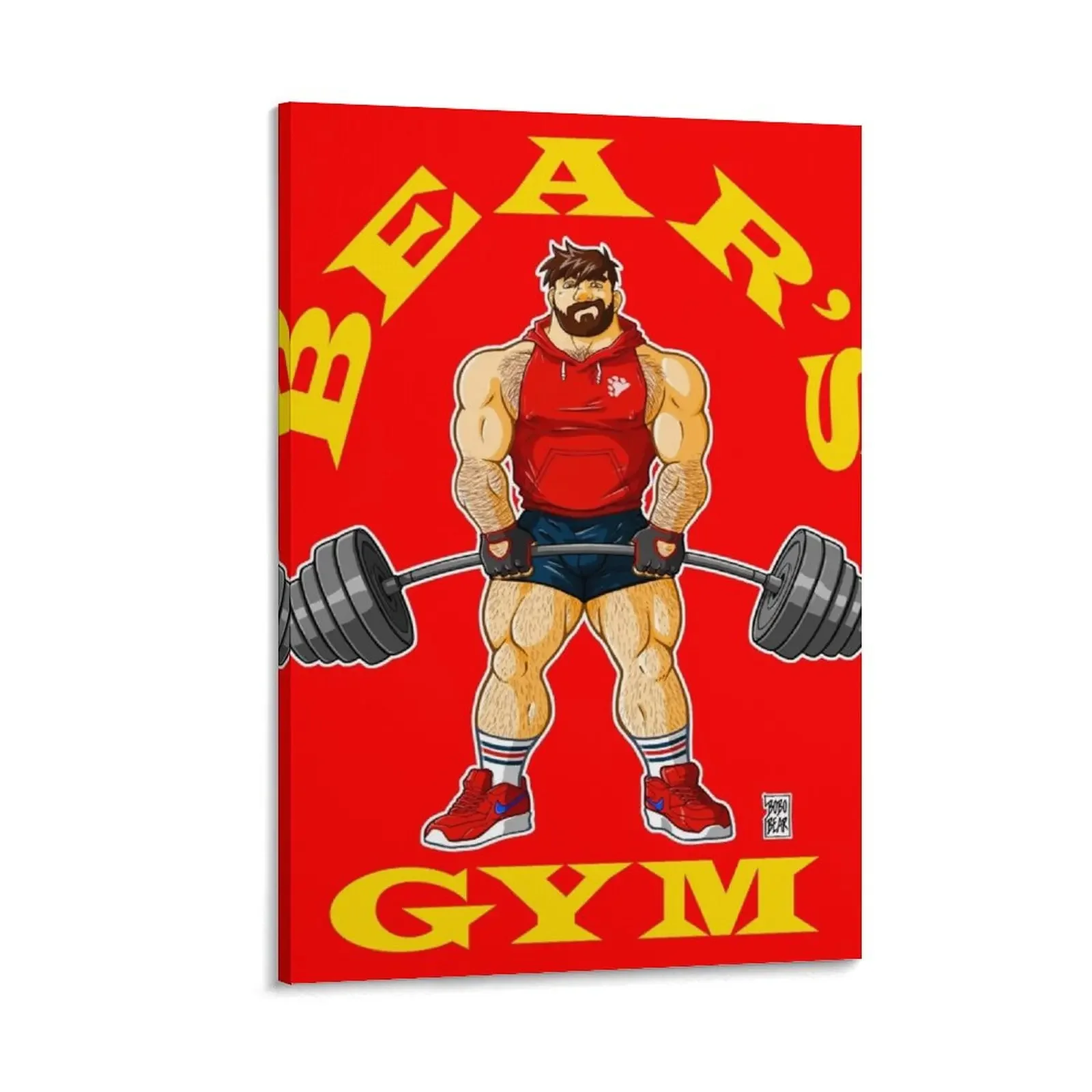 

ADAM LIKES BEAR'S GYM - YELLOW WRITING Canvas Painting wall art large paintings modern living room decoration poster anime