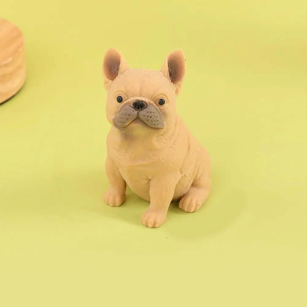 Juguetes suaves para apretar para perros, simulación Kawaii de Bulldog Francés, juguete sensorial para cachorros de dibujos animados, regalo para niños