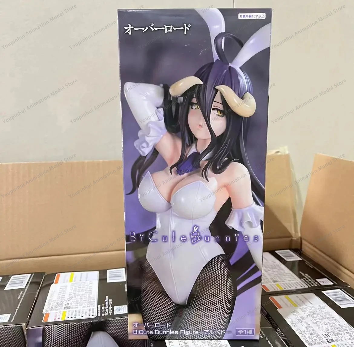 100% Original Genuine FuRyu BiCute Bunnies Overlord 30cm Albedo Super Sonico Anime Action Figure Model Collection Gift in Stock