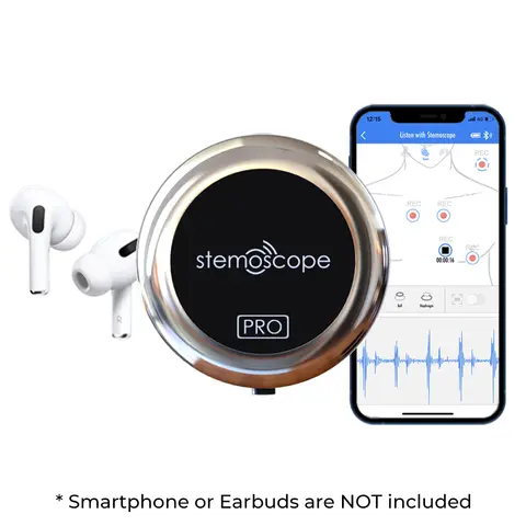 Stemoscope PRO Bluetooth Digital Electronic Stethoscope wireless medical professional doctor diagnostic littman littmann 3200