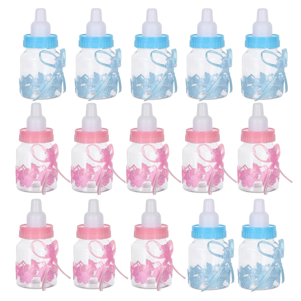 

24Pcs Baby Bottle Candy Boxes Transparent Unique Shape Material Versatile Usage Baby Shower Birthday Party Favors