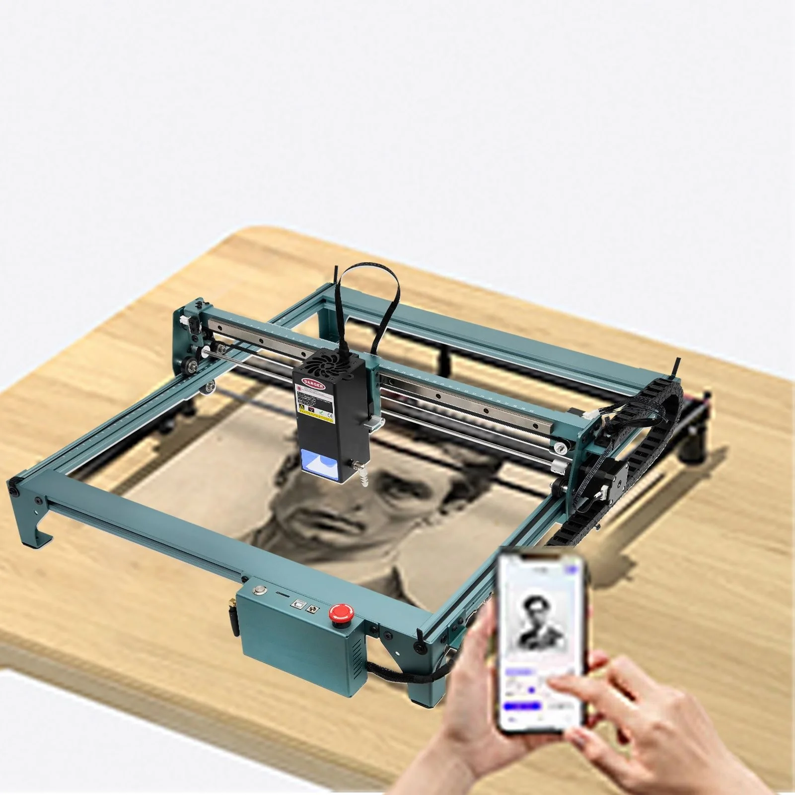 

400*400MM Electric Portable Nameplate Marking Machine Touch Model Engraving Machine For Metal