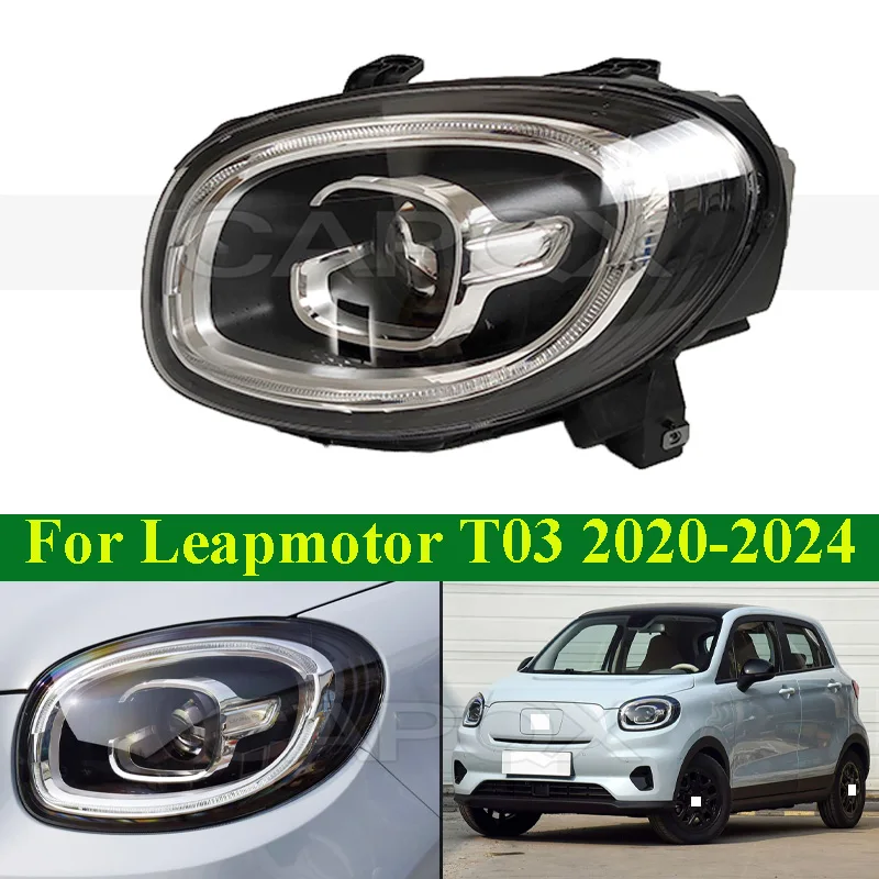 CAPQX Front Bumper Head Light Head Lamp For Leapmotor T03 2020-2024 Headlamp Headlight Daytime Running Light DRL Turn Light