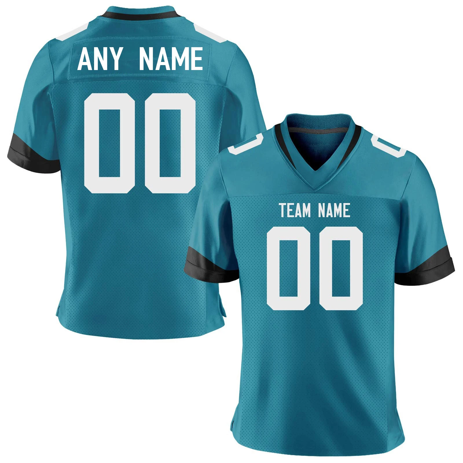 Personalisiertes American-Football-Trikot, blau und weiß, individuell bedrucktes Fußballtrikot mit Namen und Nummer, für Männer, Frauen, Jugendliche, Sportbekleidung, Fans, Geschenk