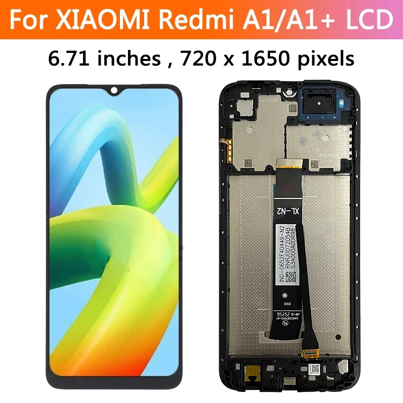 6.52\'\' New For Xiaomi Redmi A1 Plus A1+ LCD Display Touch Screen Digitizer Assembly For Xiaomi Redmi A1 LCD 220733SI Display