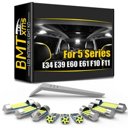 BMTxms Canbus LED Interior Lights For BMW 5 Series E34 E39 E60 E61 F10 F11 520 528 530 535 540 550 2000-2010 2012 2013 2015 2017
