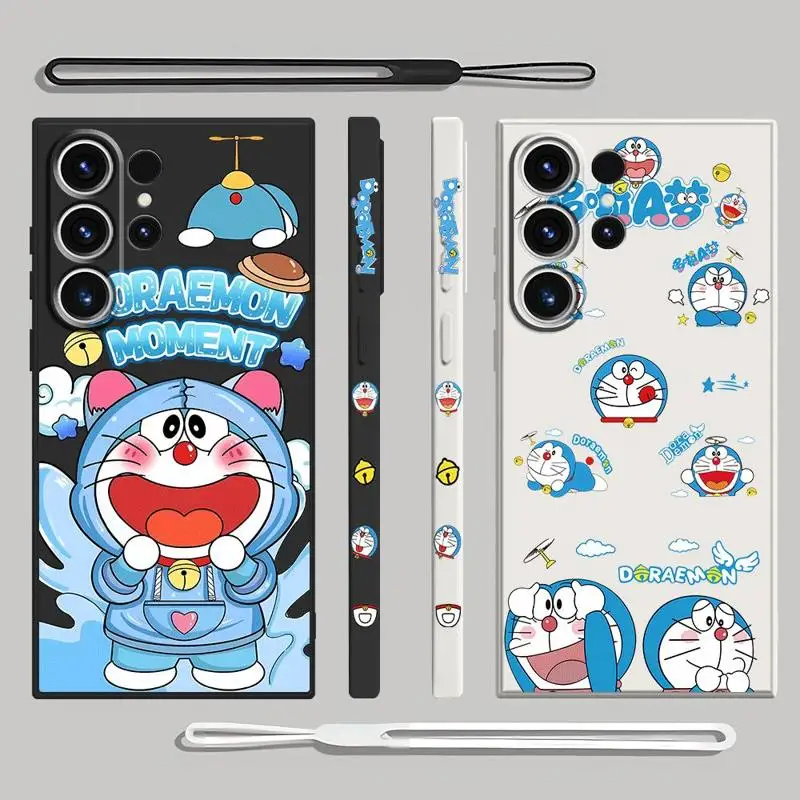 Cartoon D-Doraemon Phone Case for Samsung Galaxy A22 A72 S21 S22 Note 20 Ultra 10 Plus 8 9 A32 S20 5G Soft Silicone Matte Cover