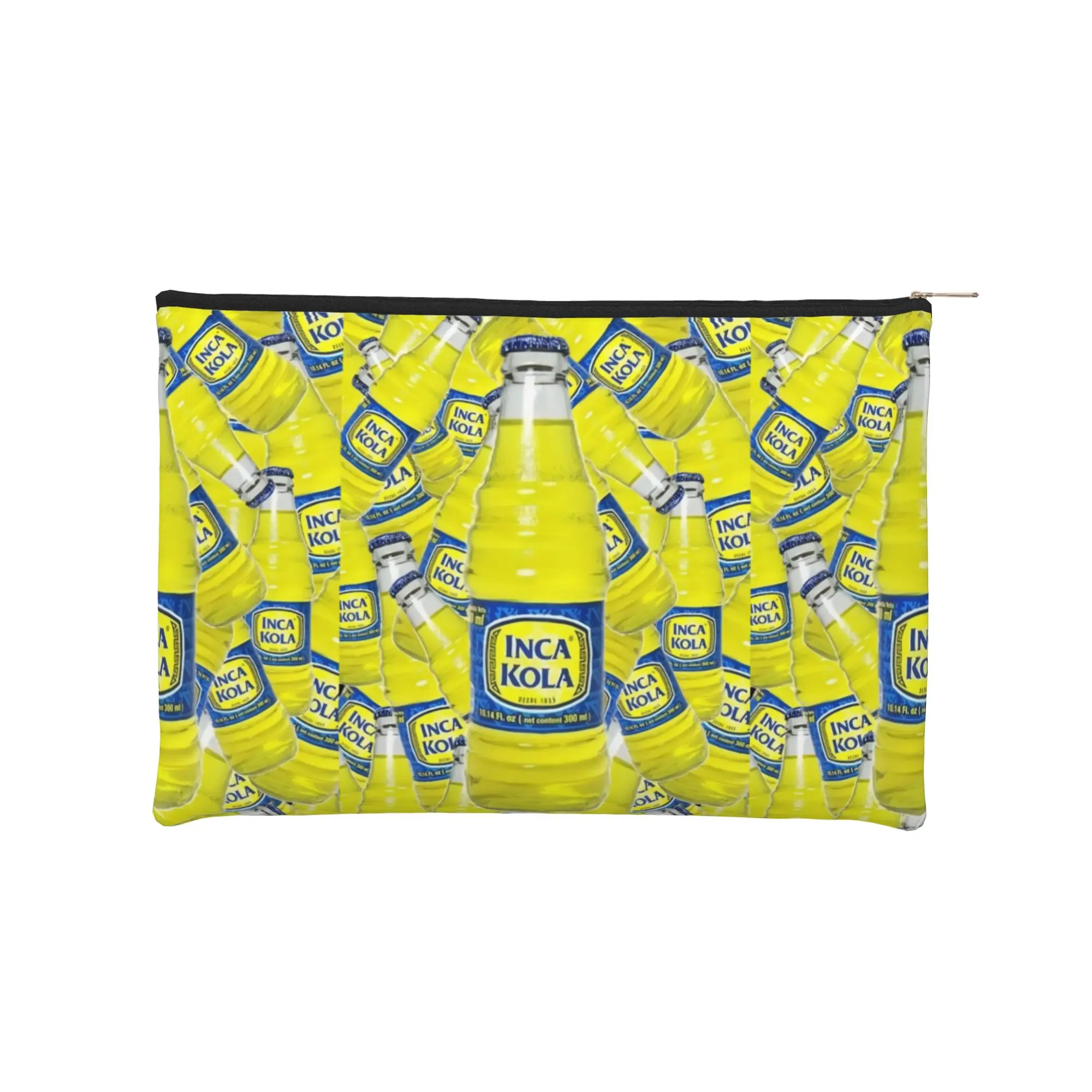 

Стильная косметичка iInca Kola в форме желтой бутылки, косметичка iInca Kola с застежкой-молнией, косметический мешочек
