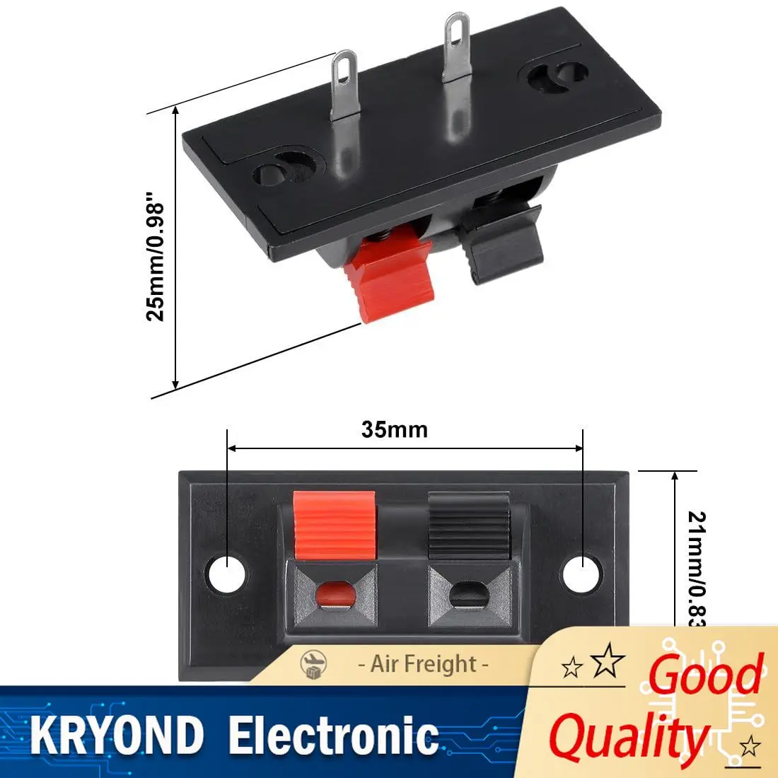 2/6/10PCS Bidirectional Speaker Spring Connector Cable Terminal Block Speaker Spring Clip Joint Test Clip