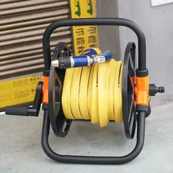 Multifunctional Garden Hose Reel For Car Wash Garden Watering Hose With Stainless Steel Handle Need To Assemble (accessories