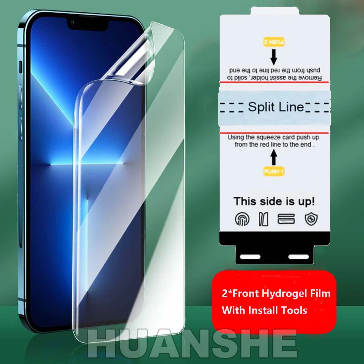 

2 Pack HD Soft TPU Front Hydrogel Screen Protector for iPhone 17 Pro Max 17 Air 16 Pro Max 15 Pro Max 14 Plus w/Install Tools