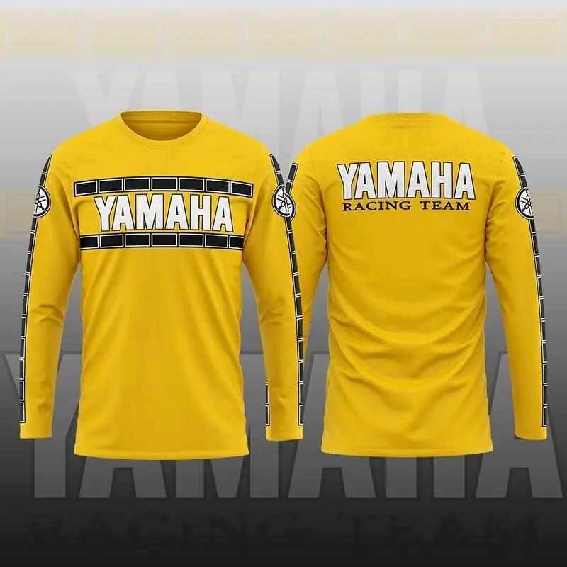 

Летняя спортивная футболка с длинными рукавами для езды на мотоциклах Yamaha Racing GP Off-Road, дышащая, быстросохнущая, повседневная, для мужчин и женщин