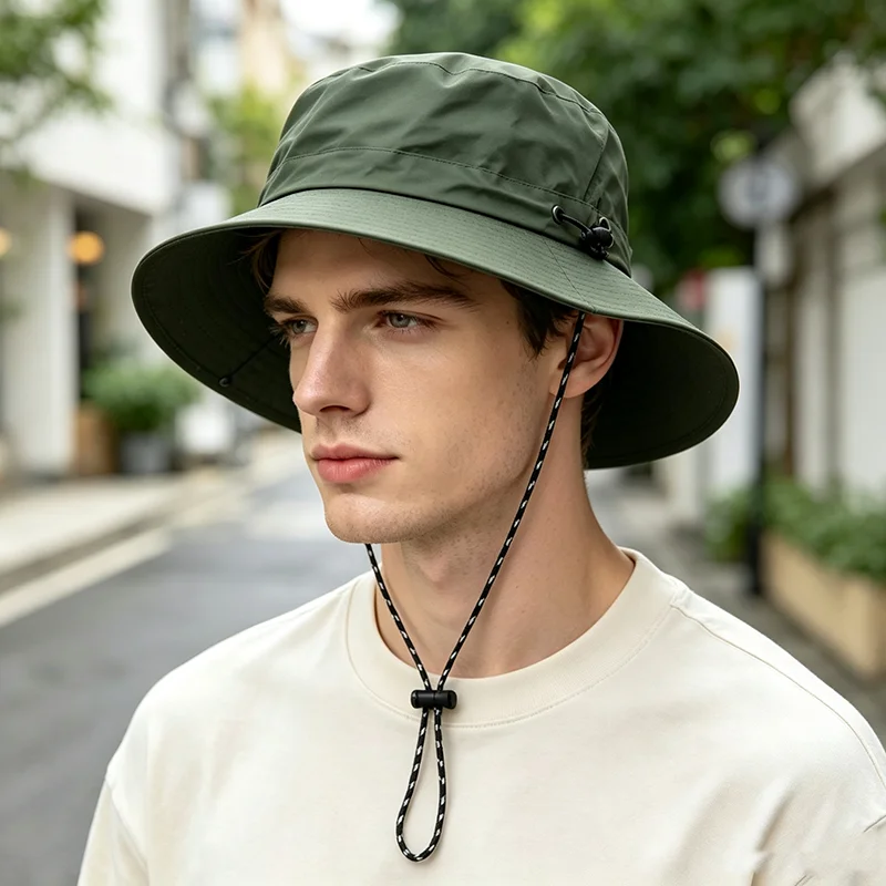 Men Caps Waterproof Anti-UV Bucket Hat Storage Bag Summer Cap Women Camping Hiking Outdoor Foldable Bucket Hat