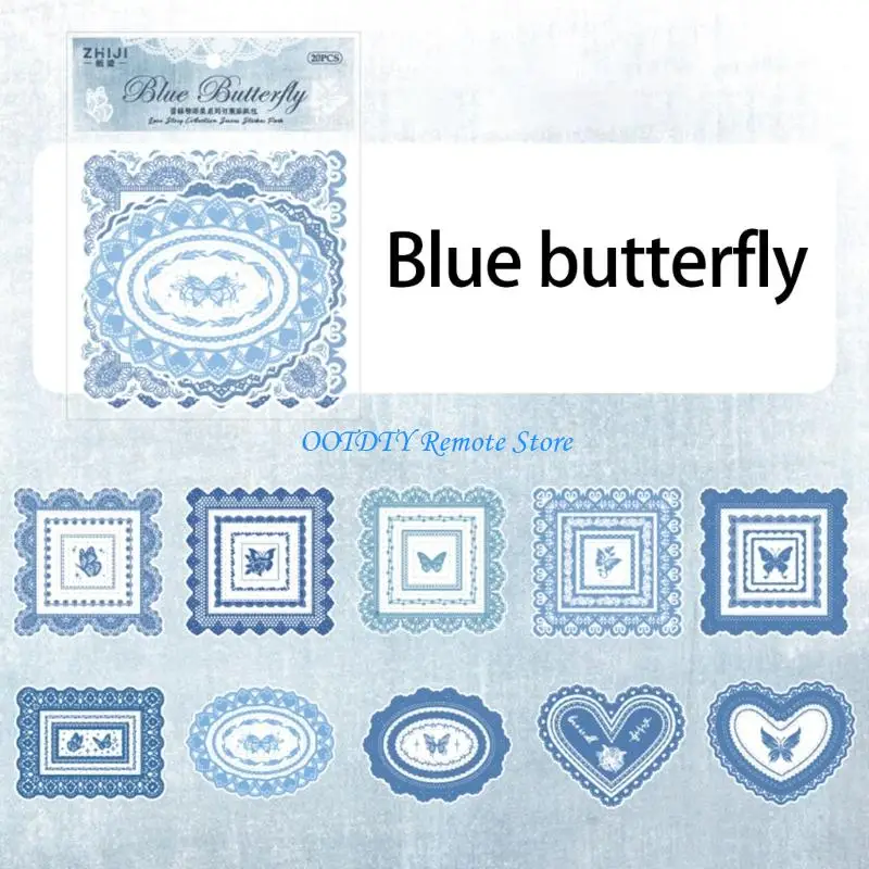 

20 Sheets Stationery Sticker Decorative Sticker Scrapbook Sticker for Journal