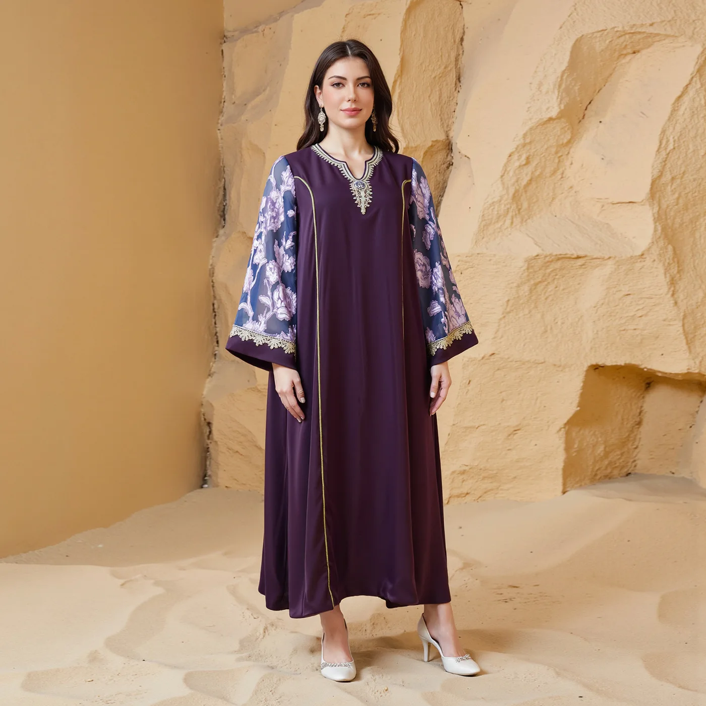 Vestido muçulmano abaya feminino vestidos de festa dubai vestidos árabe longo robe bordado ramadan marrocos abayas kaftan islam jalabiya